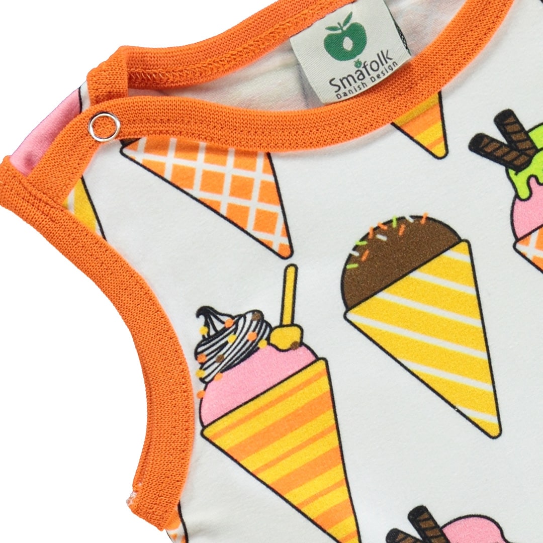 Ärmellos Baby Body mit Eiscreme