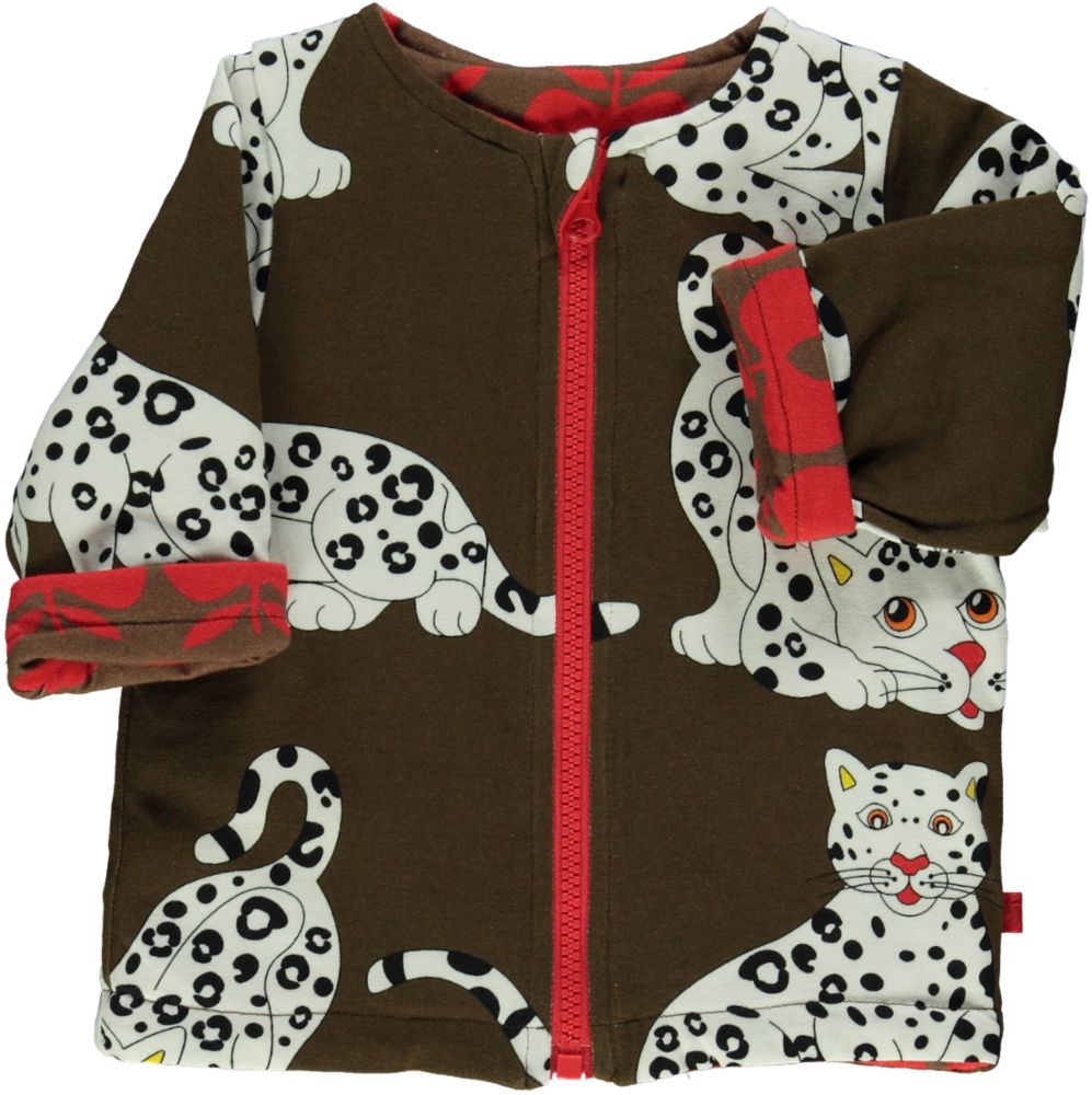 Wendbare Steppjacke Leopard/Äpfel