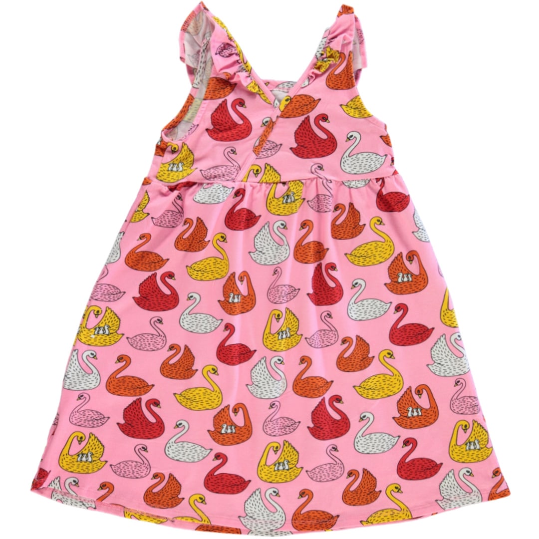 Kleid mit Schwänen