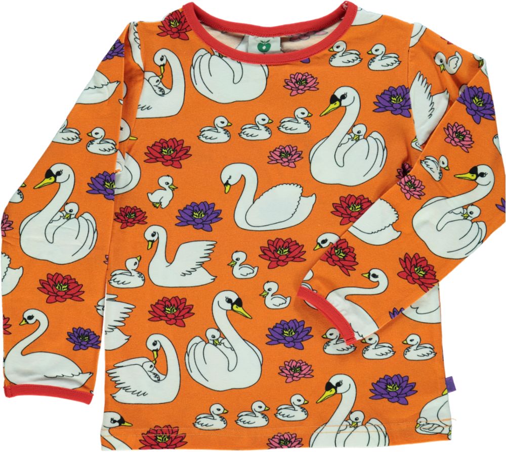Langarmshirt mit Schwänen