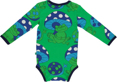 Langärmliger Baby Body mit Frösche und Schnecken