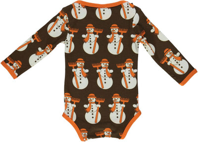 Langärmliger Baby Body mit Schneemänner
