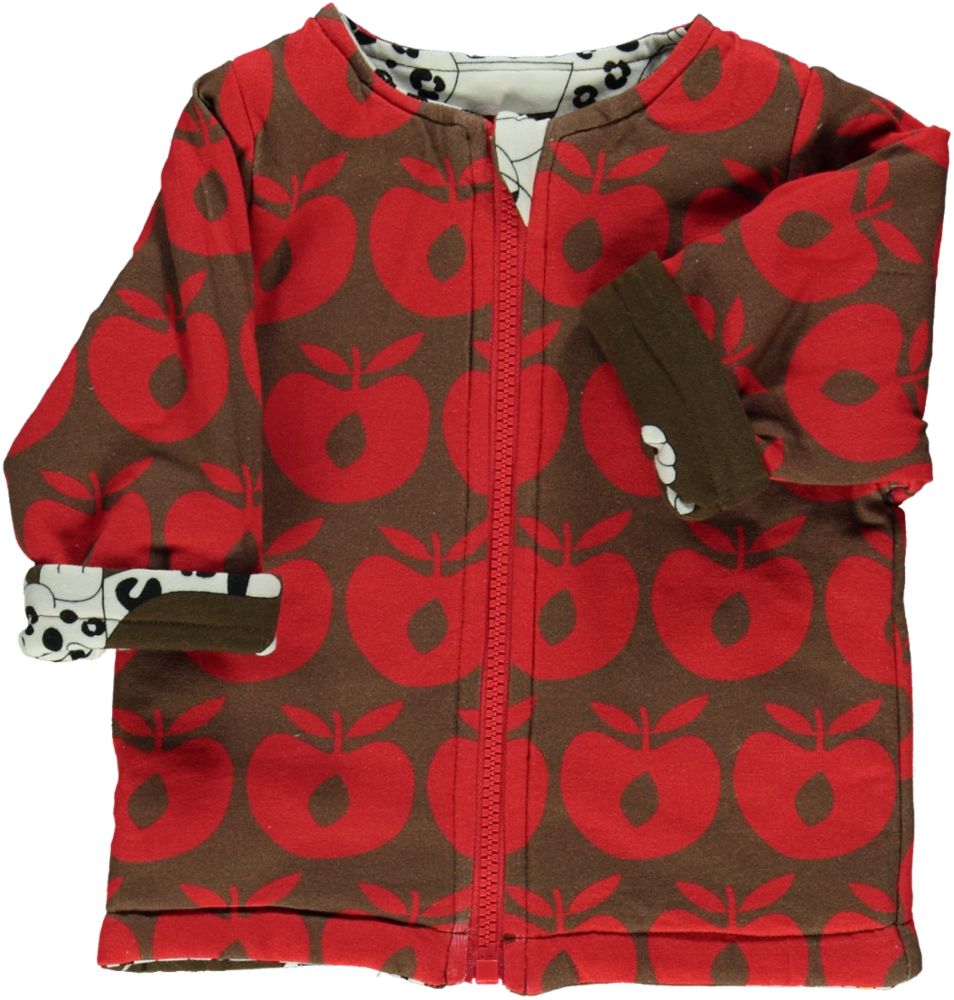 Wendbare Steppjacke Leopard/Äpfel