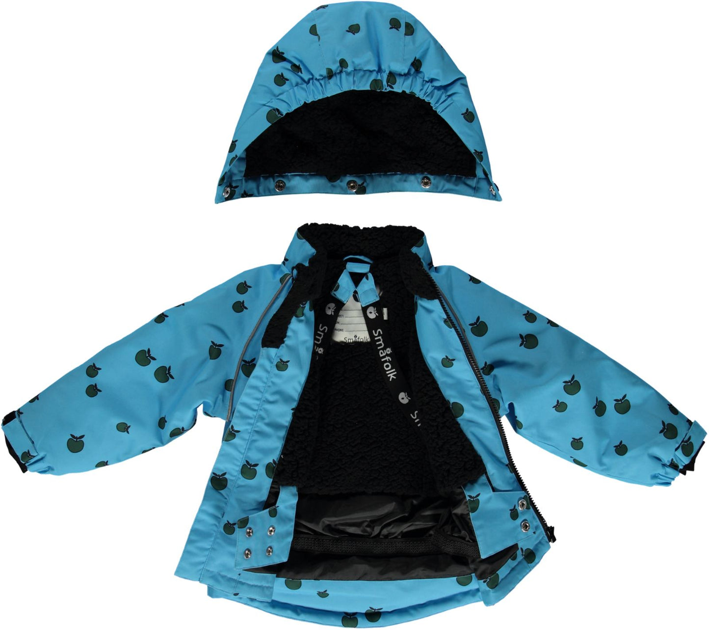 Winterjacke mit Äpfeln