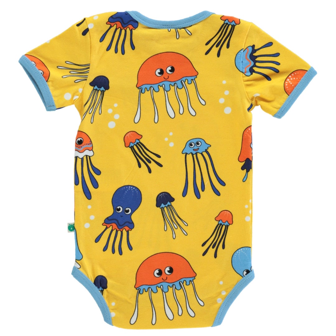 Kurzärmeliger Baby Body mit Qualle