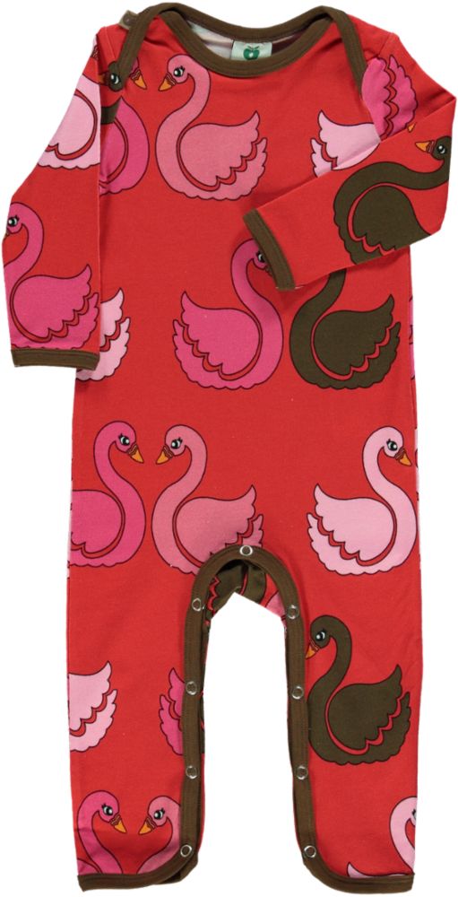 Langärmliger Strampler mit Schwäne