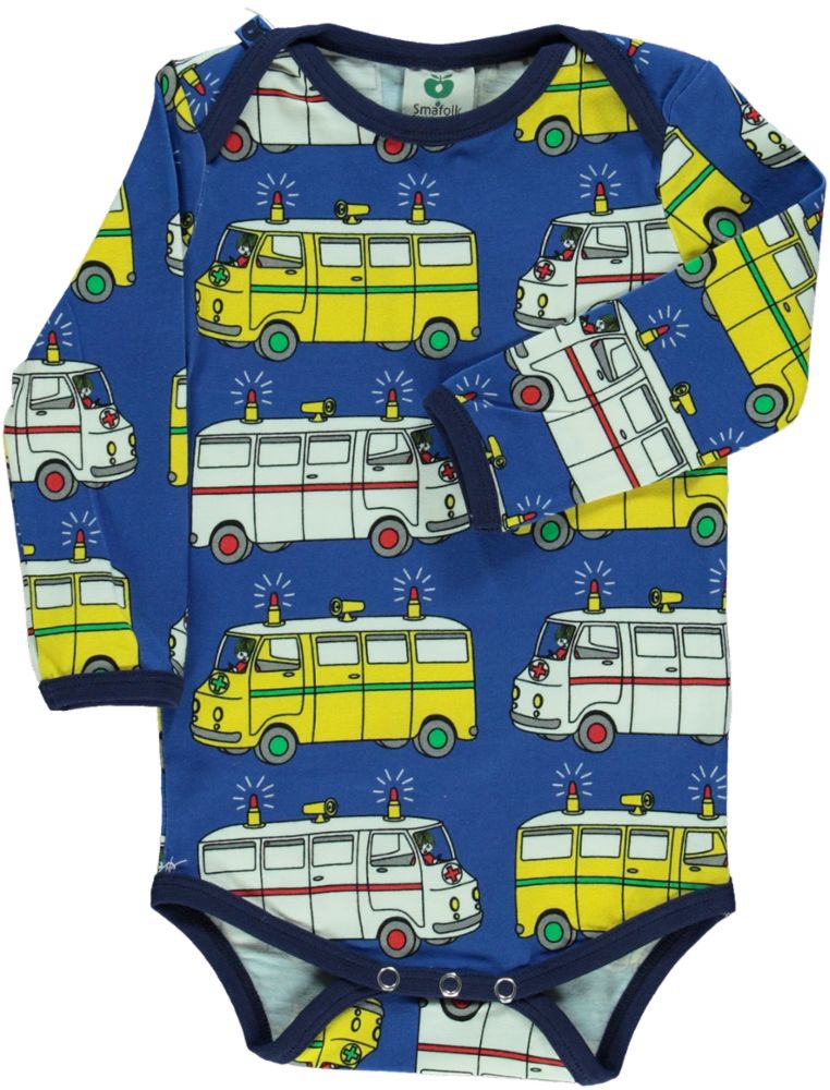 Langärmliger Baby Body mit Krankenwagen