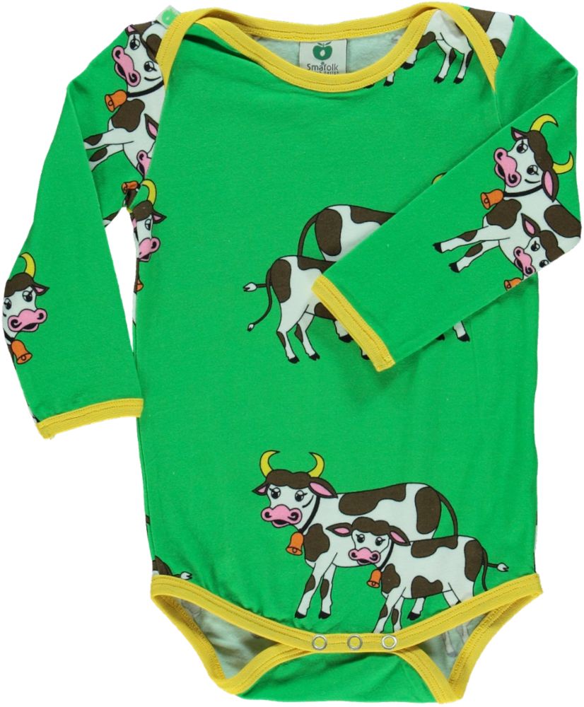 Langärmliger Baby Body mit Kühe