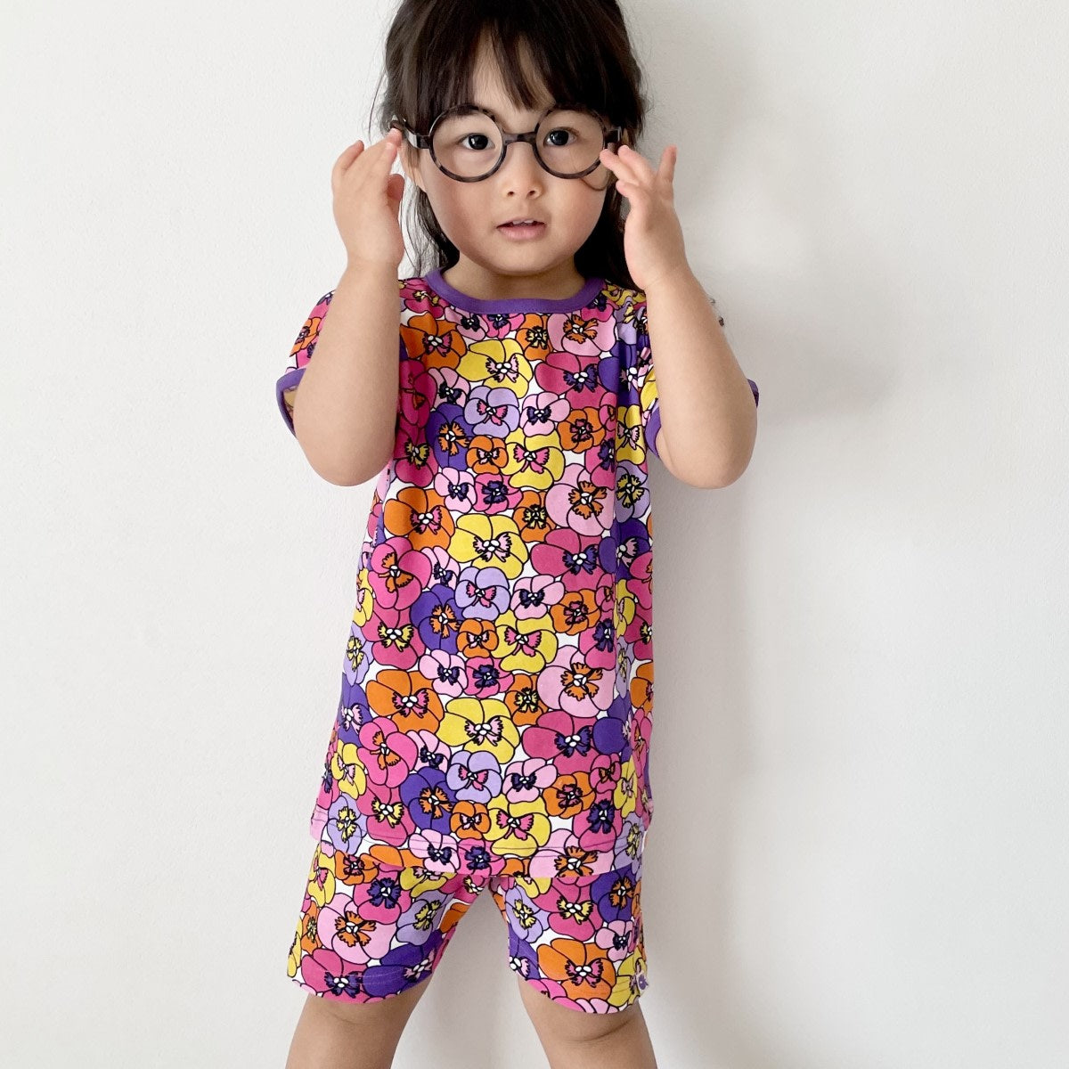 Set mit T-Shirt und Leggings mit Blumen