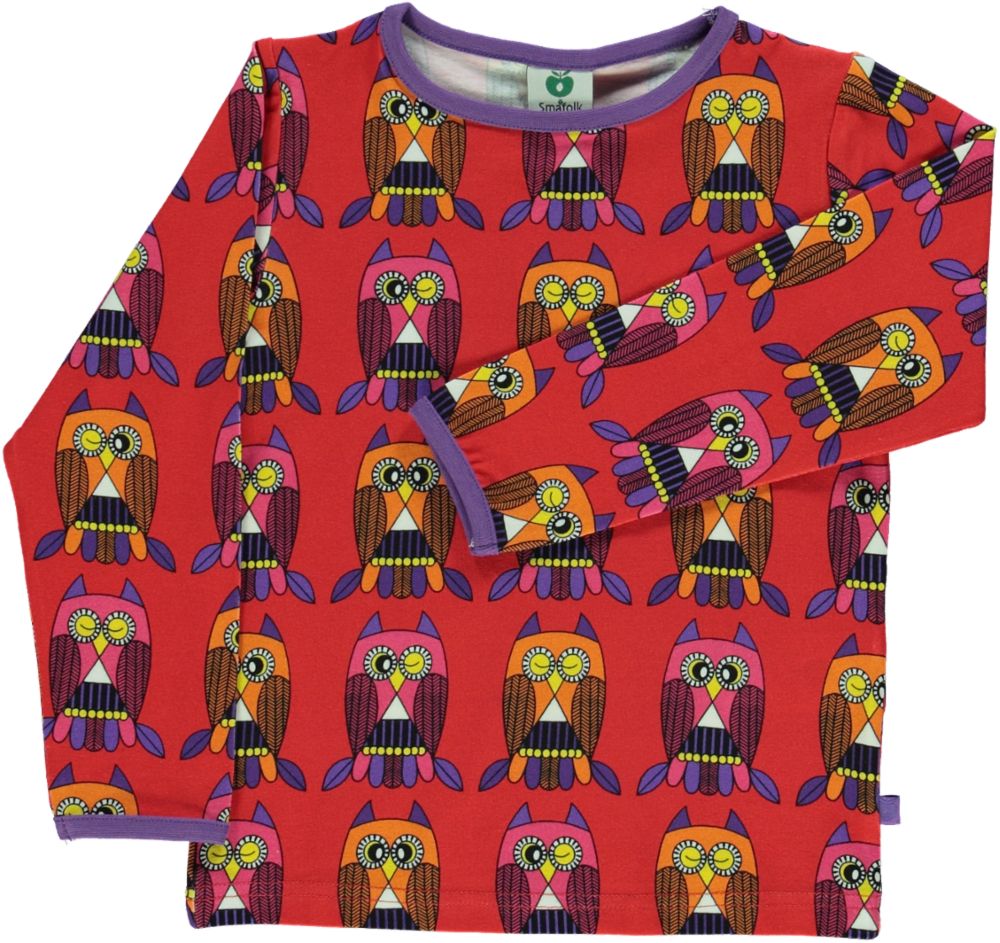 Langarmshirt mit Eulen