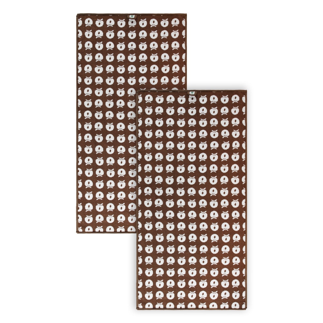 2er-Pack Handtuch 70x140 mit Äpfeln