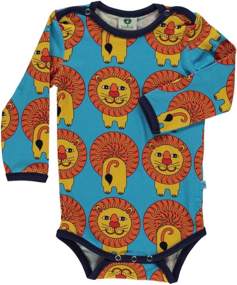 Langärmliger Baby Body mit Löwen