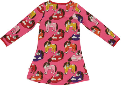 Kleid in A-Linie mit Pferden
