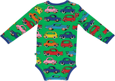 Langärmliger Baby Body mit Autos