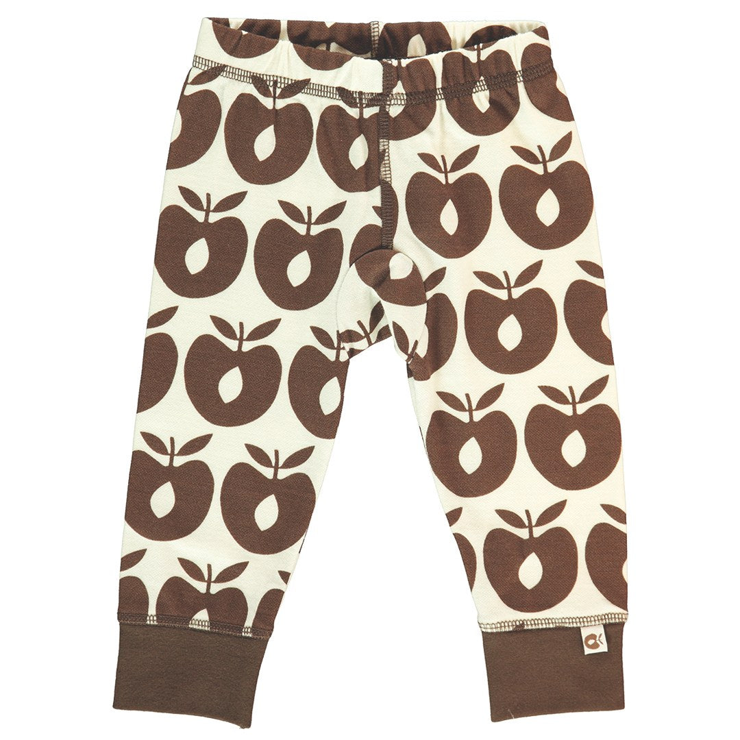 Leggings aus Wollmix mit Äpfeln