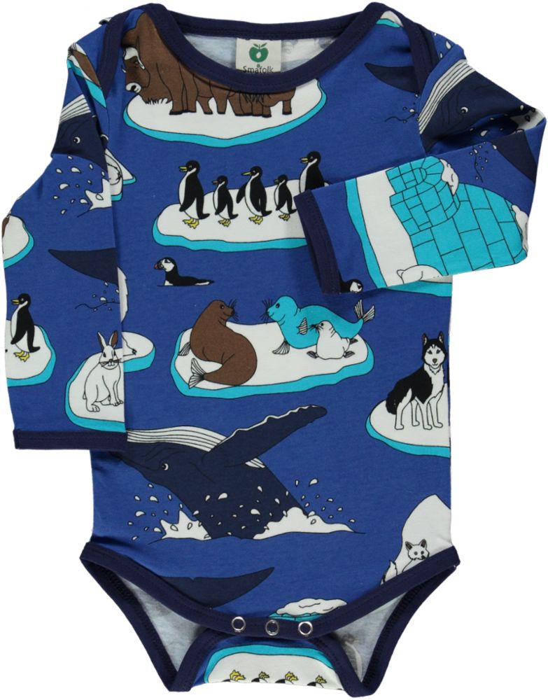 Langärmliger Baby Body mit Wintertiere