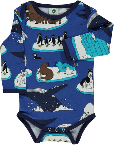 Langärmliger Baby Body mit Wintertiere