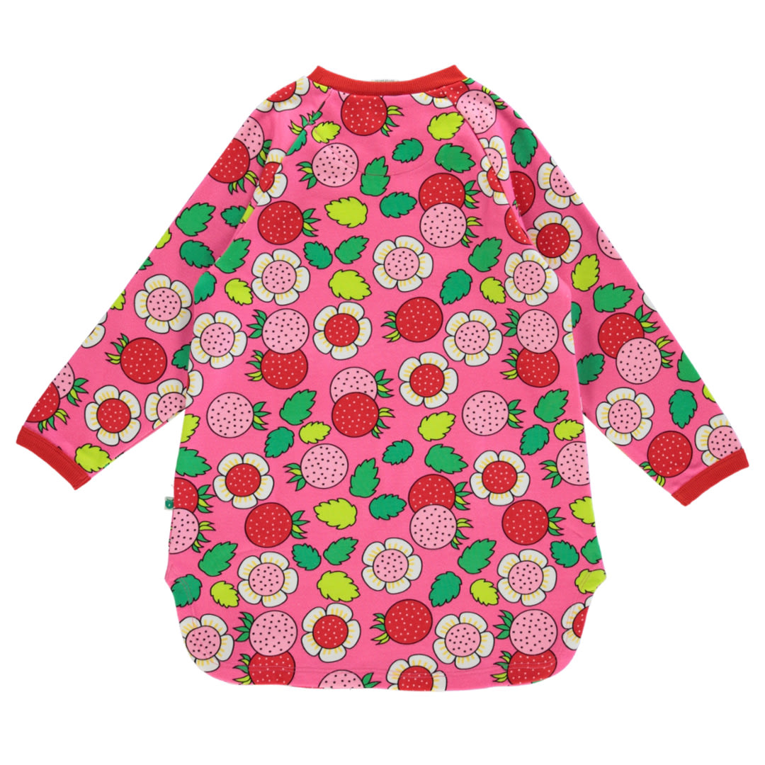Sweatshirt-Kleid mit Erdbeere