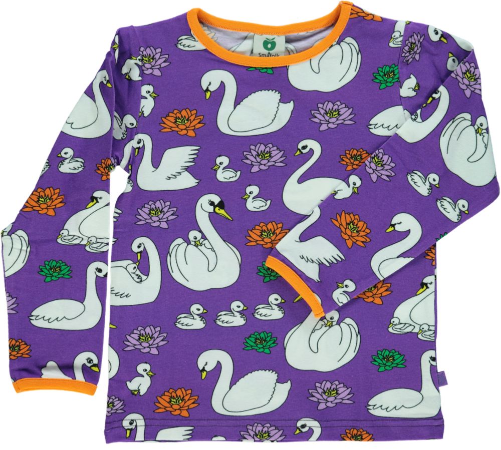 Langarmshirt mit Schwänen