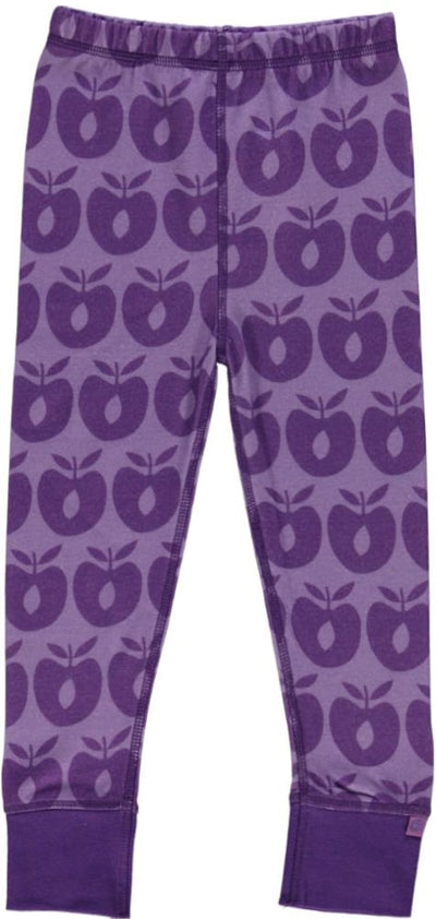 Leggings aus Wollmix mit Äpfeln