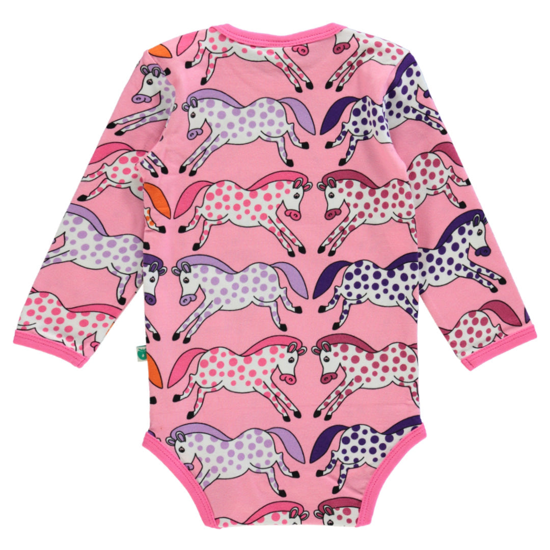 Langärmliger Baby Body mit Pferde