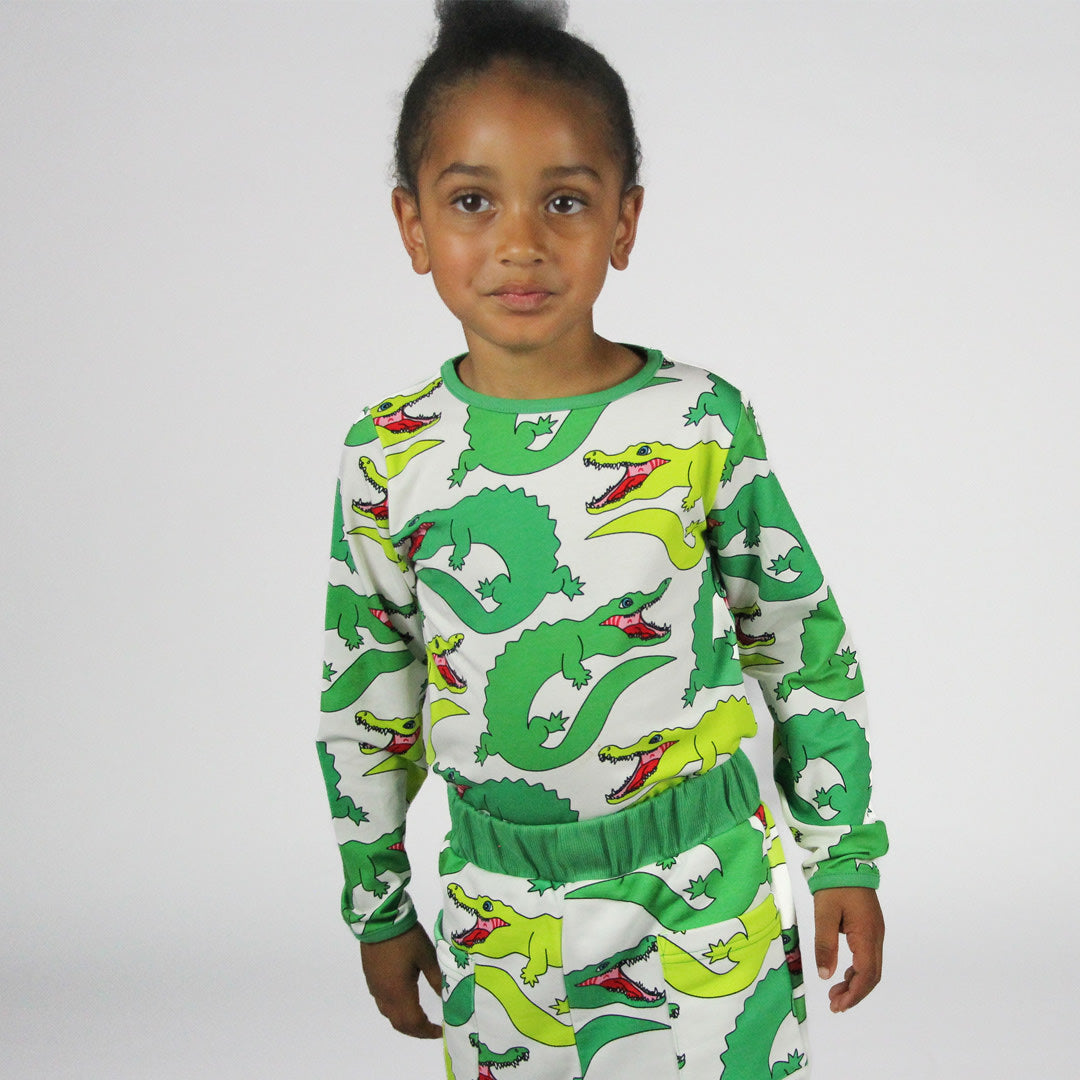 Langarmshirt mit Krokodile