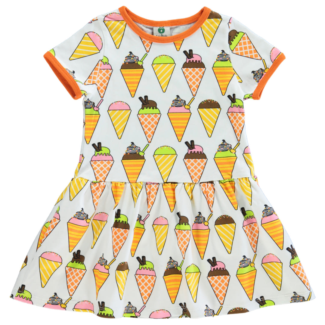 Kurzärmliger Kleid mit Eiscreme