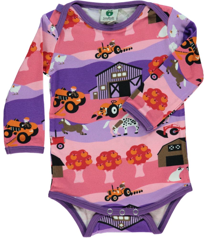 Langärmliger Baby Body mit Landschaft