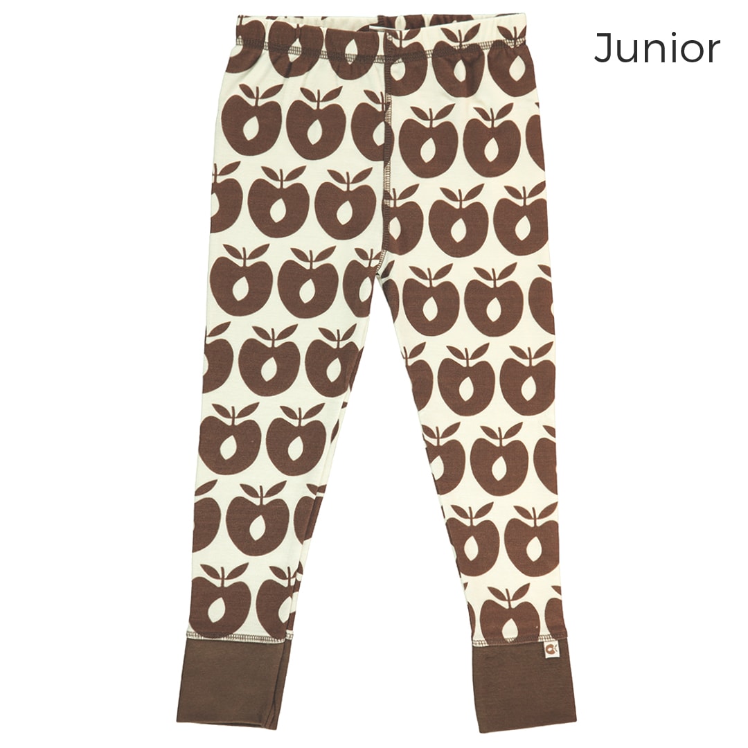 Leggings aus Wollmix mit Äpfeln