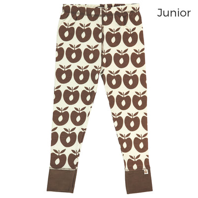 Leggings aus Wollmix mit Äpfeln