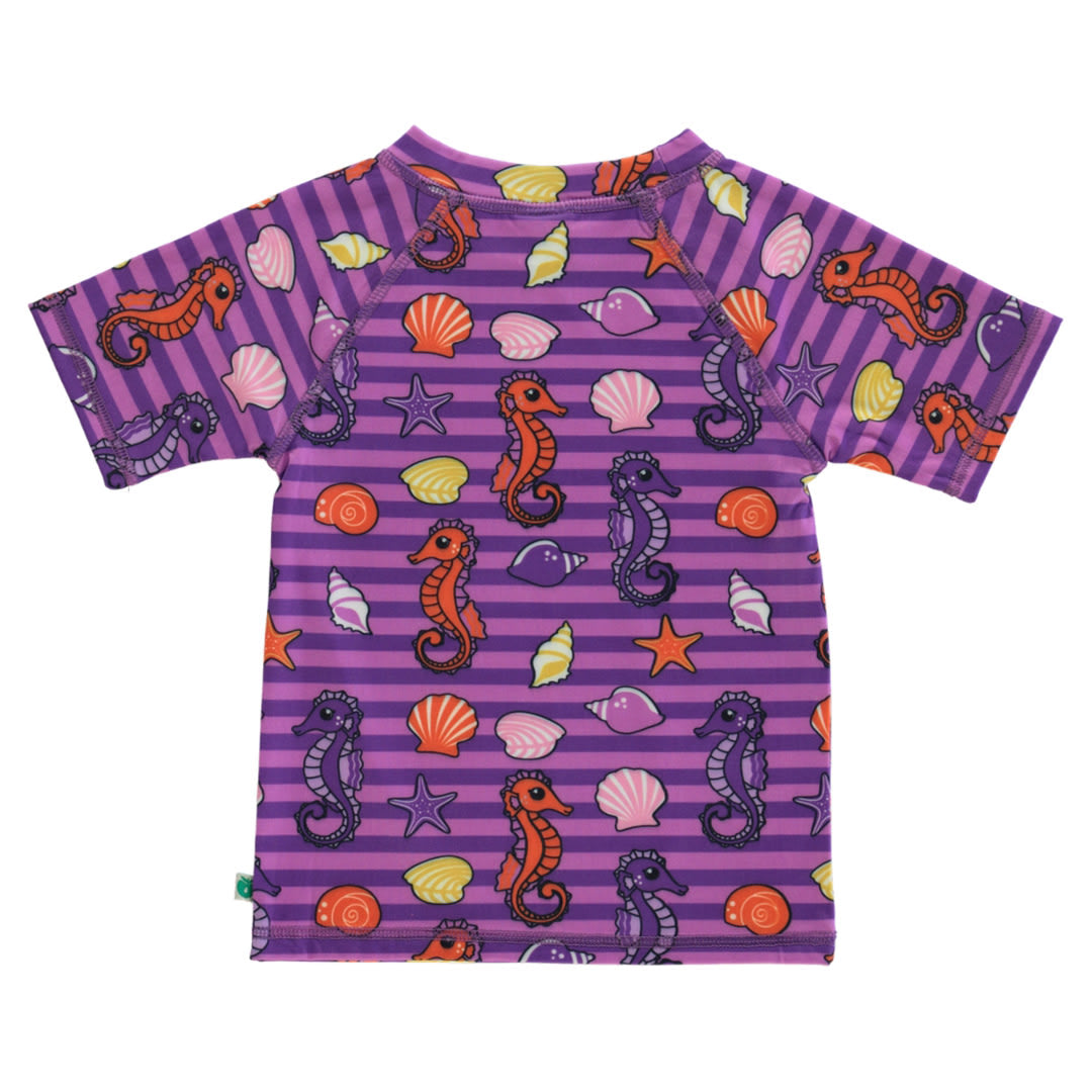 UV50-T-Shirt für Kinder mit Seepferdchen