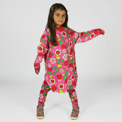 Sweatshirt-Kleid mit Erdbeere