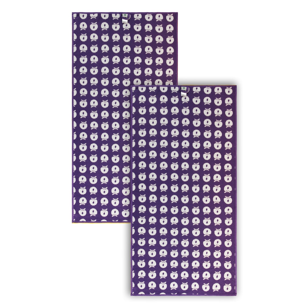 2er-Pack Handtuch 70x140 mit Äpfeln
