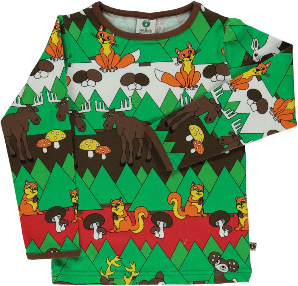 Langarmshirt mit Waldtieren