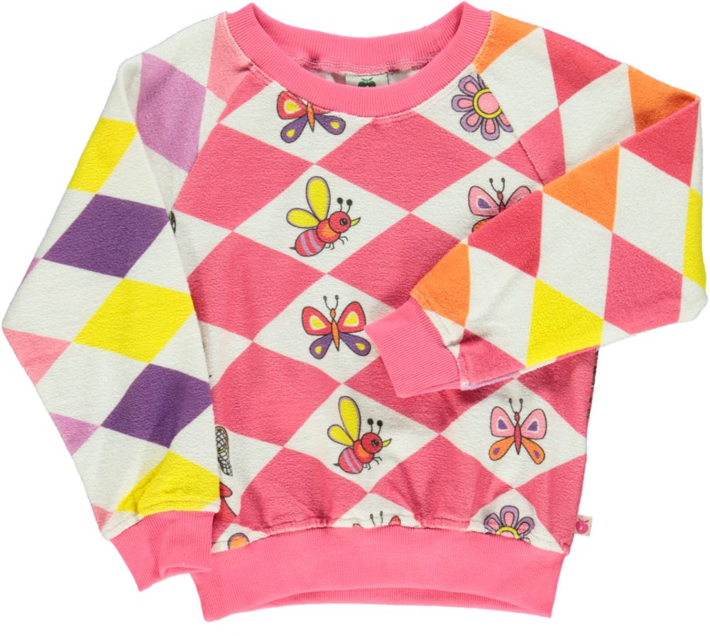Sweatshirt With Pocket, Harlequin Butterfly & Bee