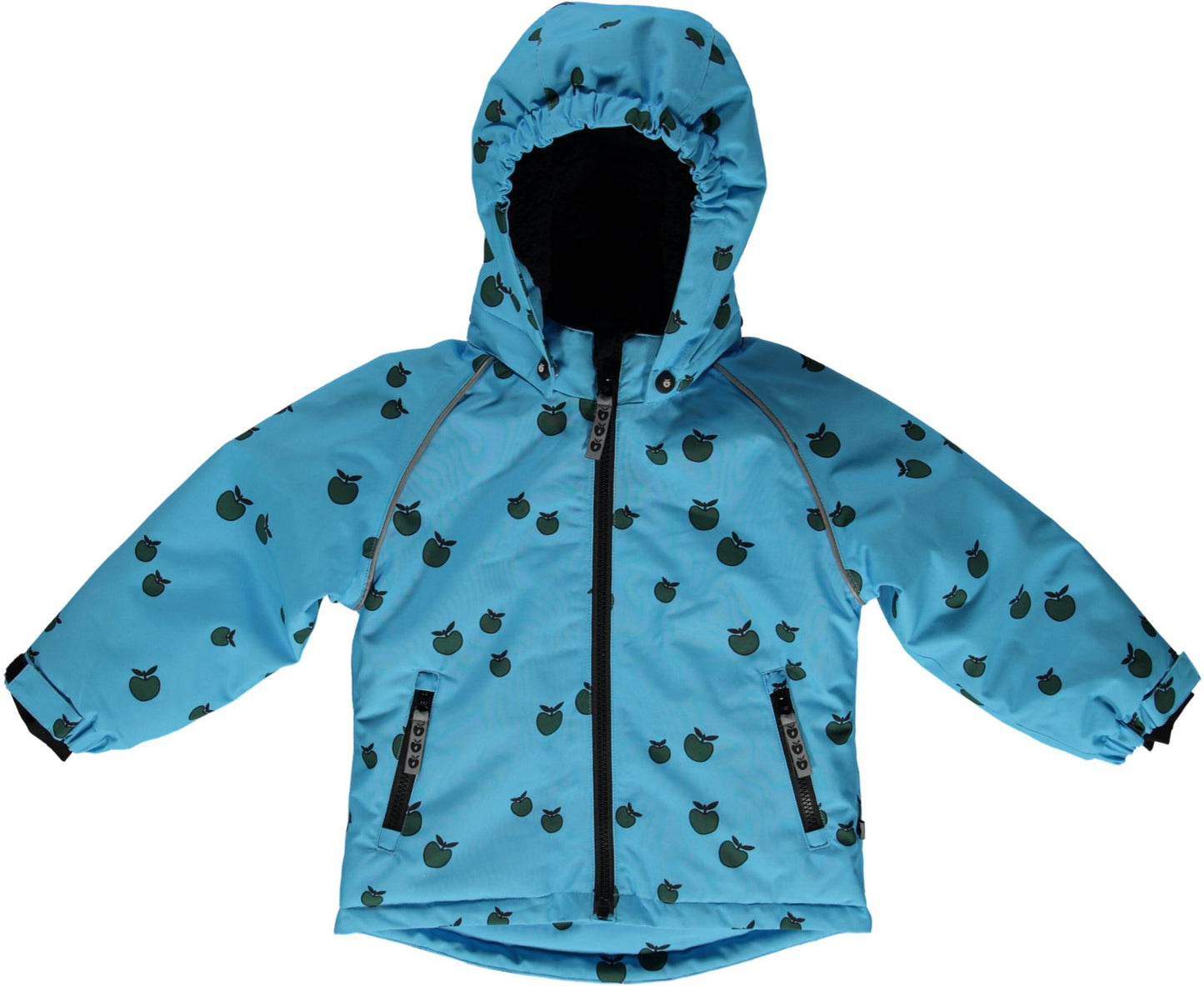 Winterjacke mit Äpfeln