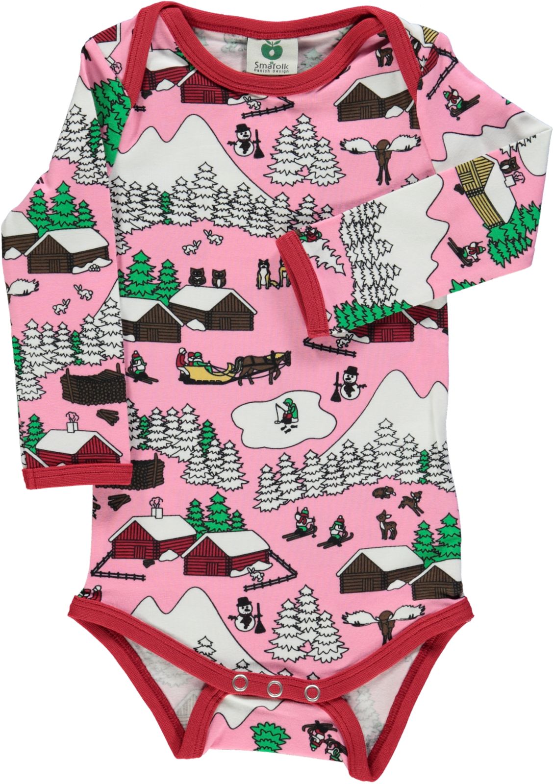 Langärmliger Baby Body mit Landschaft