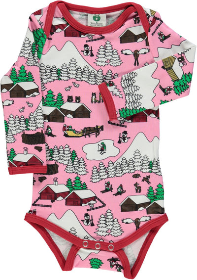 Langärmliger Baby Body mit Landschaft
