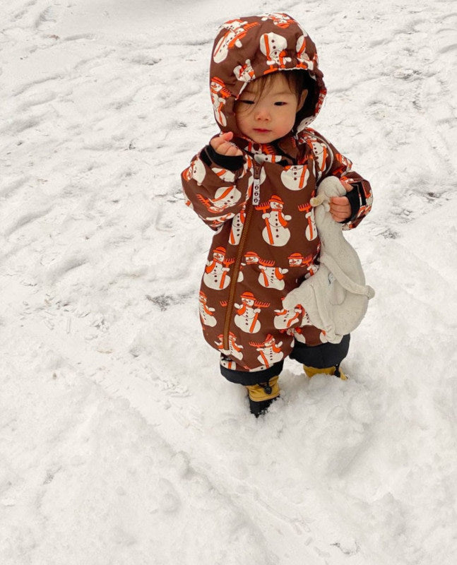 Schneeanzug für Kleinkinder mit Schneemännern