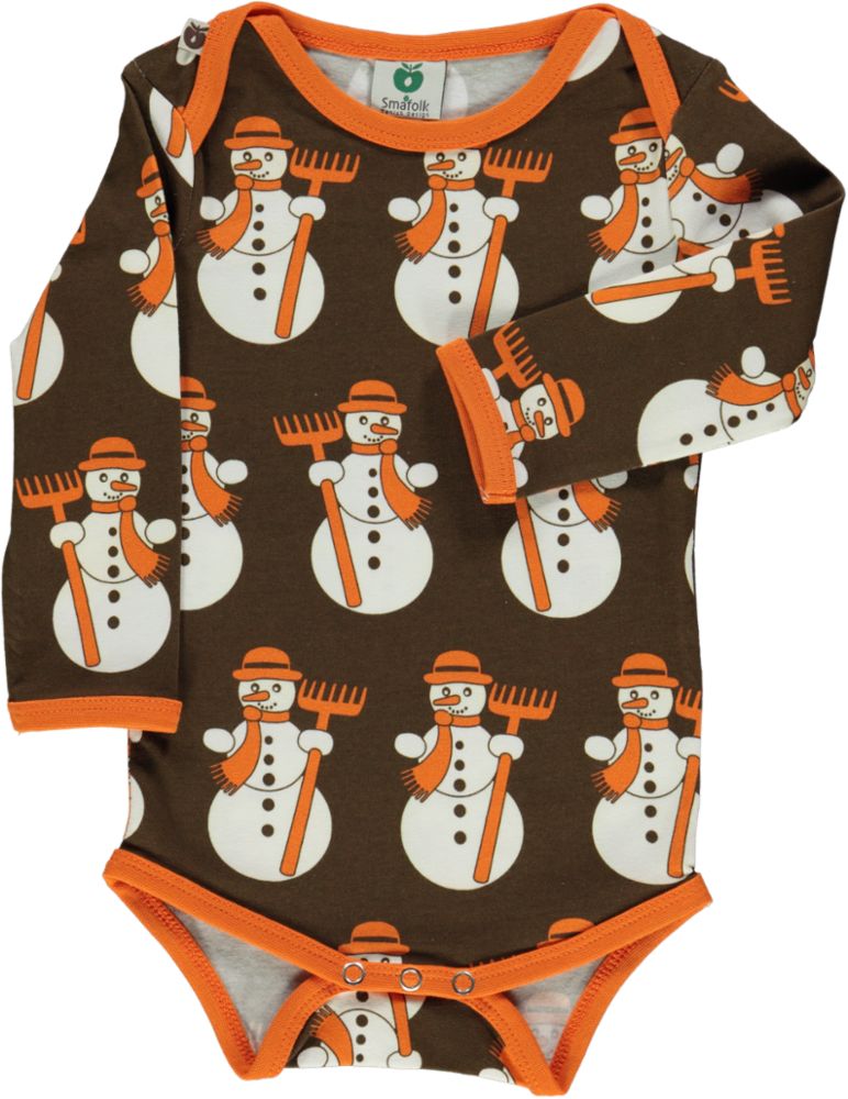 Langärmliger Baby Body mit Schneemänner