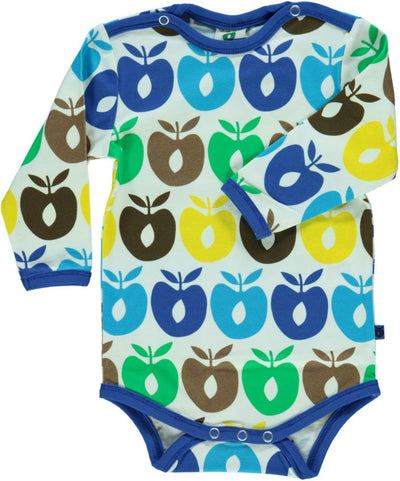 Langärmliger Baby Body mit Retro-Äpfel