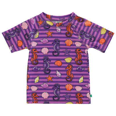UV50-T-Shirt für Kinder mit Seepferdchen