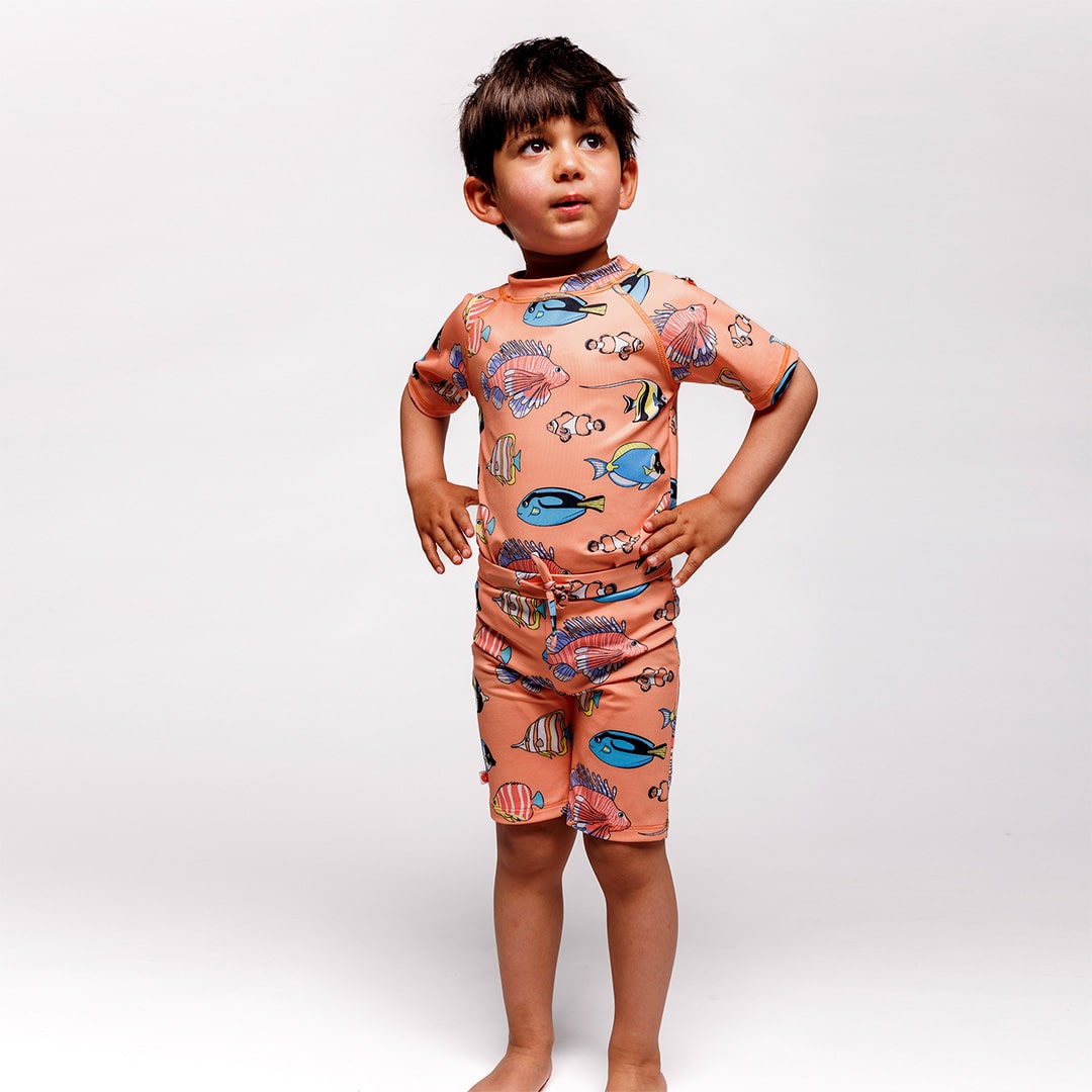 UV50-Badehose mit Fisch