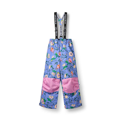 Skihose mit Vögeln und Blumen