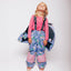 Skihose mit Vögeln und Blumen