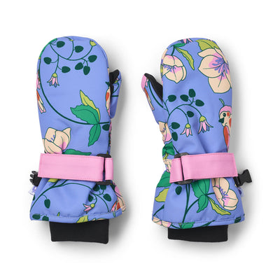 Fäustlinge mit Vögeln und Blumen