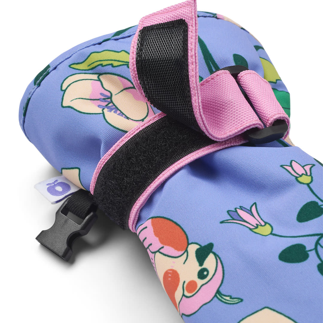 Fäustlinge mit Vögeln und Blumen