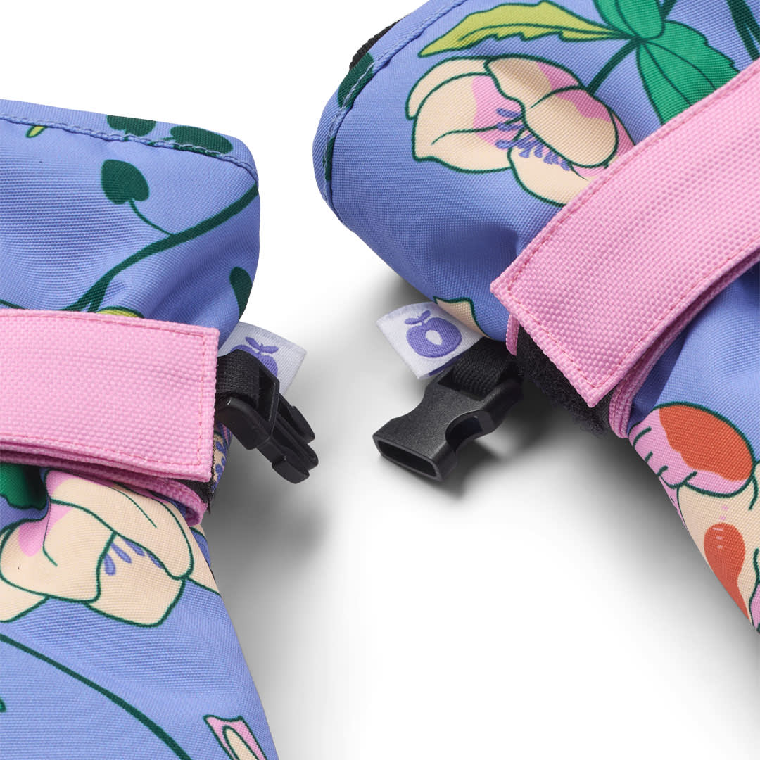 Fäustlinge mit Vögeln und Blumen