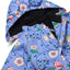 Winterjacke mit Vögeln und Blumen