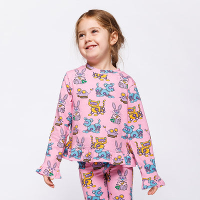Dabinett Langarmshirt mit Roboter-Haustieren